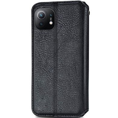 Кожаный чехол книжка GETMAN Cubic (PU) для Xiaomi Mi 11 Черный