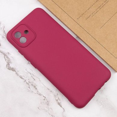 Чехол TPU GETMAN Liquid Silk Full Camera для Samsung Galaxy A05 Бордовый / Marsala