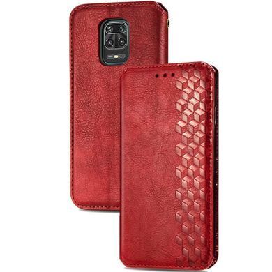 Шкіряний чохол-книжка GETMAN Cubic (PU) для Xiaomi Redmi Note 9s / Note 9 Pro / Note 9 Pro Max Червоний