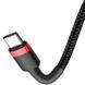 Дата кабель Baseus Cafule USB to Type-C Cable 3A (1m) (CATKLF-B) Красный / Черный фото 2