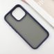 TPU+PC чохол Metal Buttons для Apple iPhone 16 Pro (6.3") Синій / Navy Blue фото 4