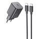 СЗУ Hoco N40 Mighty 1C PD20W + Type to Type-C Black фото 1
