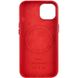 Шкіряний чохол Leather Case (AA) with MagSafe для Apple iPhone 14 Plus (6.7") Crimson фото 2