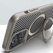 TPU+PC чохол Metal Buttons with Magnetic Fit Carbon Ring для Apple iPhone 16 Pro (6.3") Сірий фото 3