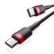 Дата кабель Baseus Cafule Type-C to Type-C PD2.0 100W (2m) (CATKLF-AL) Red / Black фото 2