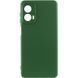 Чехол TPU GETMAN Liquid Silk Full Camera для Motorola Moto G24 Зеленый / Dark green