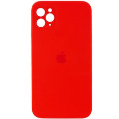 Уценка Чехол Silicone Case Square Full Camera Protective (AA) для Apple iPhone 11 Pro Max (6.5") Эстетический дефект / Красный / Red