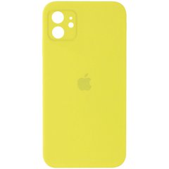 Уценка Чехол Silicone Case Square Full Camera Protective (AA) для Apple iPhone 11 (6.1") Вскрытая упаковка / Желтый / Bright Yellow