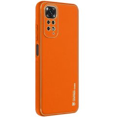 Кожаный чехол Xshield для Xiaomi Redmi Note 11 (Global) / Note 11S Оранжевый / Apricot