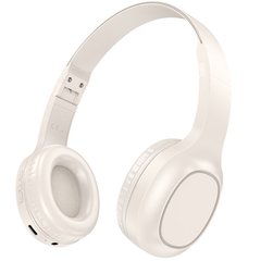 Накладні бездротові навушники Hoco W46 Charm Milky White