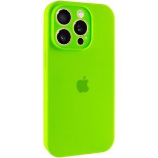Чохол Silicone Case Full Camera Protective (AA) для Apple iPhone 14 Pro Max (6.7") Кислотно-зелений / Acid Green