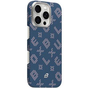 TPU+PC чохол Blueo Gilded Tactile Woven with MagSafe для Apple iPhone 16 Pro (6.3") Blue