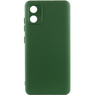 Чехол Silicone Cover Ummi Lakshmi Full Camera (AA) для Motorola Moto E13 Зеленый / Dark green