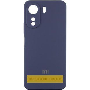 Чехол Silicone Cover Lakshmi Full Camera (AAA) with Logo для Xiaomi Redmi Note 14 Pro+ Темно-синий / Midnight blue