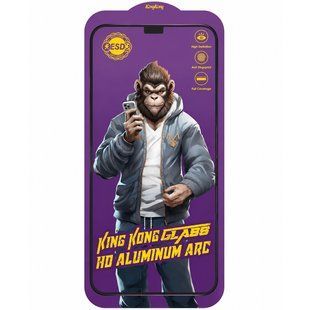 Защитное стекло 5D Anti-static Purple (тех.пак) для Apple iPhone 11 Pro / X / XS (5.8") Черный