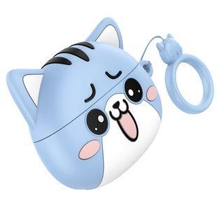 Уценка Беспроводные TWS наушники Hoco EW48 Happy Cat Case Эстетический дефект / Glacier Cat