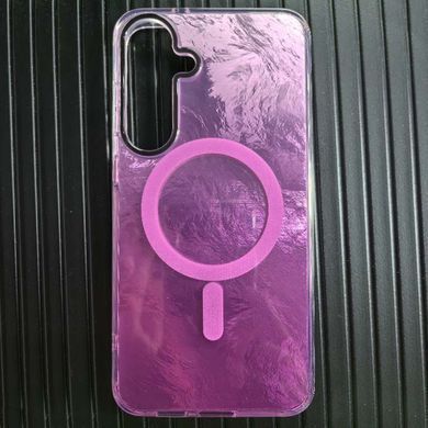 Чехол TPU Shiny Mountain Magnetic Fit для Samsung Galaxy S25 Pink