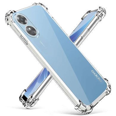 TPU чехол GETMAN Ease logo усиленные углы Full Camera для Oppo A38 / A18 Бесцветный (прозрачный)