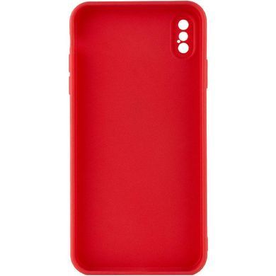 Силиконовый чехол Candy Full Camera для Apple iPhone XS Max (6.5") Красный / Camellia