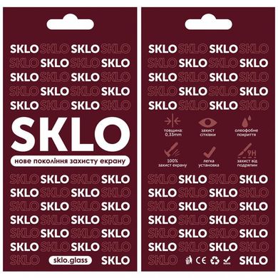 Захисне скло SKLO 3D (full glue) для Oppo Reno 8 5G Чорний