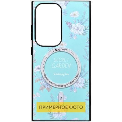 TPU+PC чехол Soft Secret Garden with MagFit для Samsung Galaxy S25 Ultra Mint