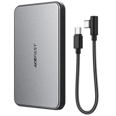 Портативний ЗП Power Bank Acefast M30 PD20W з БЗП with cable 5000 mAh Black