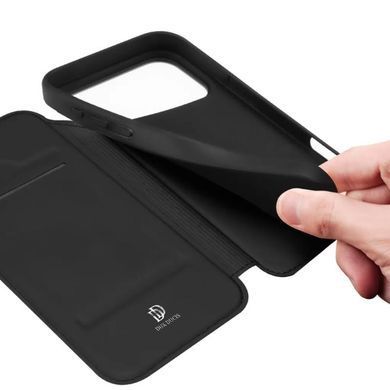 Чехол-книжка Dux Ducis с карманом для визиток для Apple iPhone 17 Pro Max (6.9") Черный