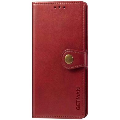 Шкіряний чохол книжка GETMAN Gallant (PU) для Xiaomi Redmi Note 8T Червоний