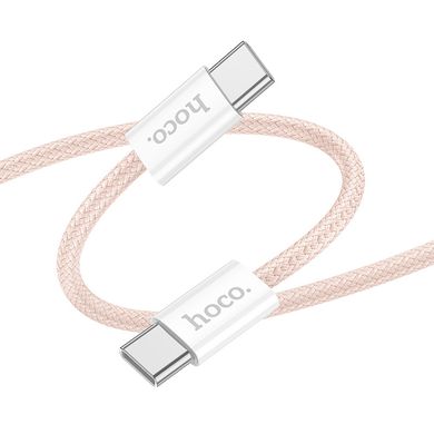 Дата кабель Hoco X104 Source 60W Type-C to Type-C (2m) Pink