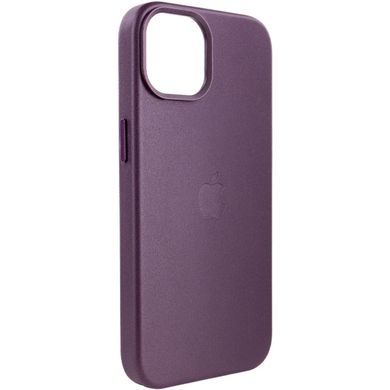 Шкіряний чохол Leather Case (AA) with MagSafe для Apple iPhone 14 Plus (6.7") Dark violet