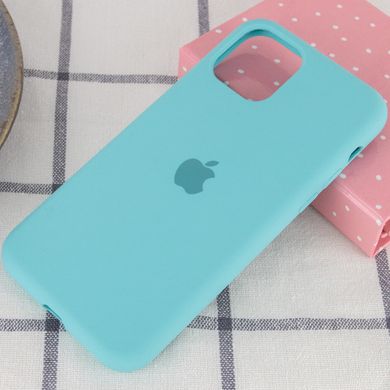 Чехол Silicone Case Full Protective (AA) для Apple iPhone 11 Pro (5.8") Бирюзовый / Marine Green