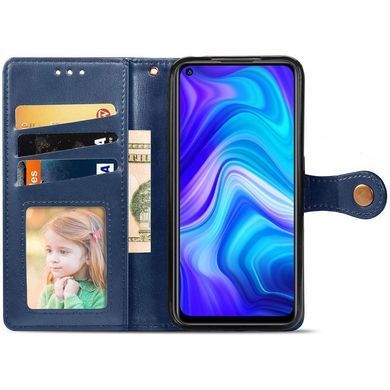 Кожаный чехол-книжка GETMAN Gallant (PU) для Xiaomi Redmi Note 9 / Redmi 10X Синий