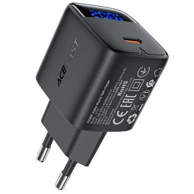 СЗУ Acefast A113 PD20W GaN (1USB-C) + кабель Type-C to Type-C Black