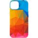 Кожаный чехол Colour Splash with MagSafe для Apple iPhone 13 (6.1") Red / Blue фото 1