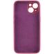 Чехол Silicone Case Full Camera Protective (AA) для Apple iPhone 15 Plus (6.7") Бордовый / Plum фото 2