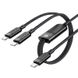 Дата кабель Acefast C5-11 USB-C to 2xUSB-C 100W (1.2m) Black фото 1