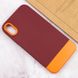 Чехол TPU+PC Bichromatic для Apple iPhone XR (6.1") Brown burgundy / Orange фото 4