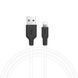 Дата кабель Hoco X21 Plus Silicone Lightning Cable (1m) black_white фото 1