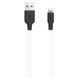 Дата кабель Hoco X21 Plus Silicone Lightning Cable (1m) black_white фото 2