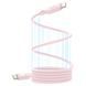 Дата кабель Baseus PicoGo Magnetic Liquid Silicone Type-C to Type-C 240W (1m) (P10376800) Baby Pink