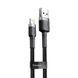 Дата кабель Baseus Cafule USB to Lightning 1.5A (2m) (CALKLF-C) Серый / Черный фото 1