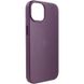 Шкіряний чохол Leather Case (AA) with MagSafe для Apple iPhone 14 Plus (6.7") Dark violet фото 5