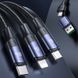 Уцінка Дата кабель Usams US-SJ511 U71 All in One Aluminum Alloy USB + Type-C to 3in1 100W (1.2m) Пошкоджена упаковка / Black фото 2