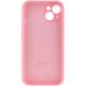 Чохол Silicone Case Full Camera Protective (AA) для Apple iPhone 14 (6.1") Рожевий / Light pink фото 2