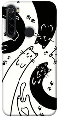 Чехол itsPrint Черно-белые коты для Xiaomi Redmi Note 8
