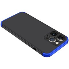 Пластиковая накладка GKK LikGus 360 градусов (opp) для Apple iPhone 13 Pro Max (6.7") Черный / Синий
