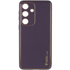 Кожаный чехол Xshield для Samsung Galaxy S23 FE Фиолетовый / Dark Purple