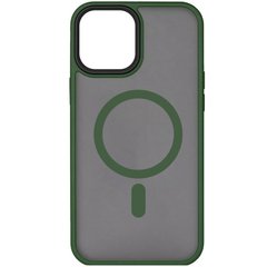 TPU+PC чехол Metal Buttons with MagSafe для Apple iPhone 15 (6.1") Зеленый