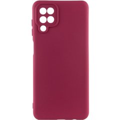Чехол Silicone Cover Lakshmi Full Camera (A) для Samsung Galaxy A12 / M12 Бордовый / Marsala