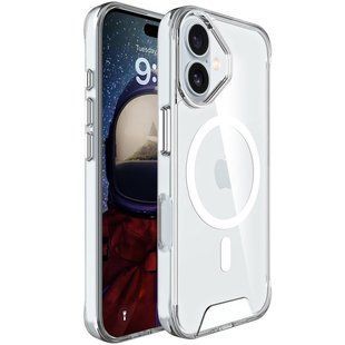 Чехол TPU Space Case with Magnetic Fit для Apple iPhone 17 (6.3") Прозрачный